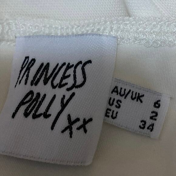 Princess Polly White Sleeveless Bandeau Cami Camisole Tank Mini Bodycon Dress 2 - Picture 4 of 5